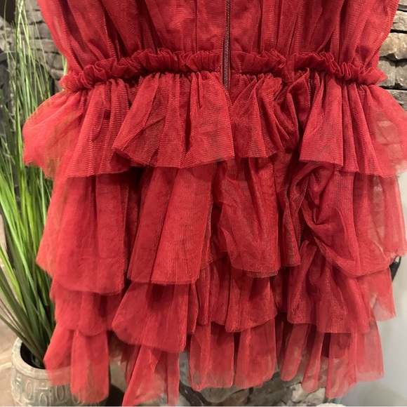 Molly Green Maroon / Burgundy Semi Formal Dress Size Large - Picture 5 of 10